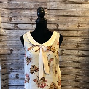 Lauren Conrad sleeveless tie blouse